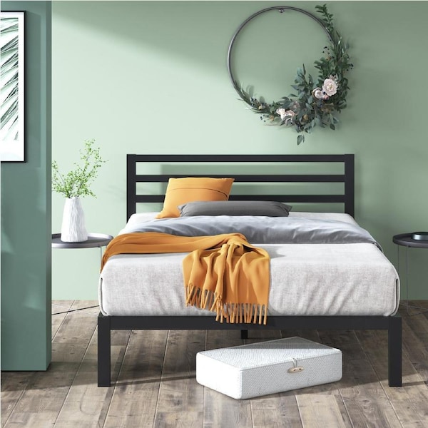Zinus Metal Bed Frame – Strong & Stylish, Queen, Double, King, Single with Wooden Slats King