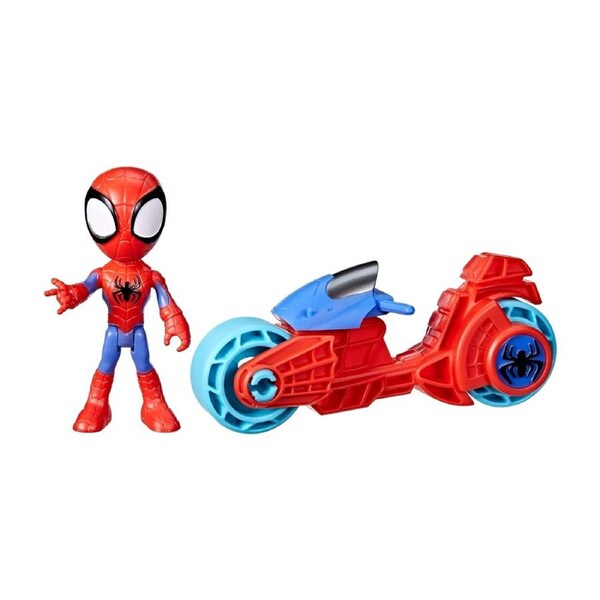Spidey and Friends Spidey Figure with Motorbike Toy 4" Preschool Playset