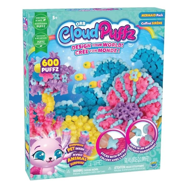 ORB CloudPuffz Mermaid Craft Set Undersea Design Kit with Surprise Pet Ages 5+