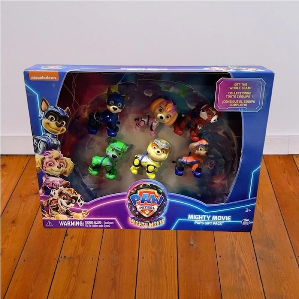 Paw Patrol The Mighty Movie Figure Gift Pack 6 Collectible Pups Toy Set Ages 3+