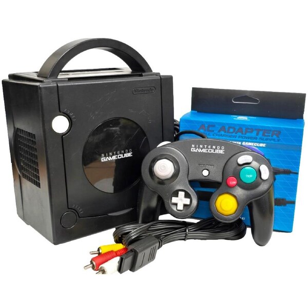 Black Nintendo GameCube Console + Controller, Memory and Cables