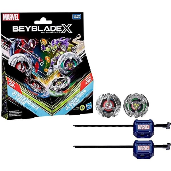 Beyblade X - Miles Morales 1-60GN vs. Green Goblin 9-80HT Multipack Set
