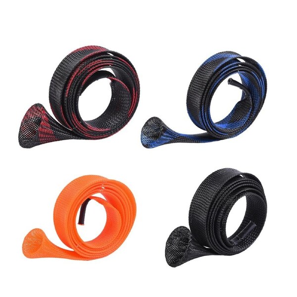 4PCS Retractable Fishing Rod Protector Mesh Tube Durable Lightweight 35x170mm
