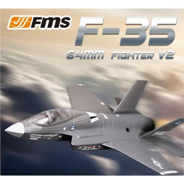 NEW FMS F-35 F35 V2 PNP Military RC PLANE EDF JET 64mm DUCTED FAN EPO FOAM