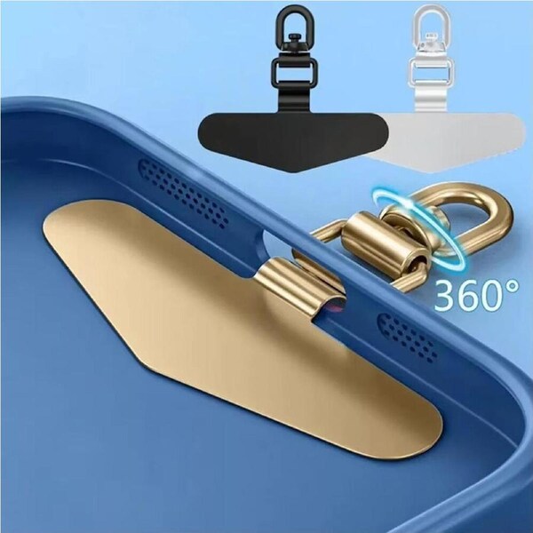 4Pcs 360 Rotatable Steel PhoneTether Tab Metal phone Lanyard Safety connecter