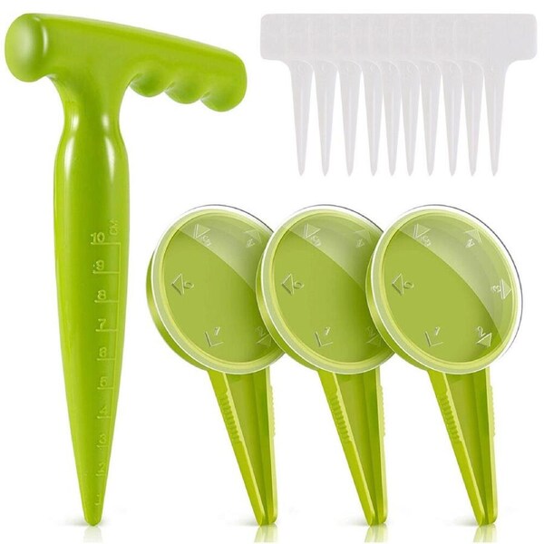 14pcs Seed Dispenser Planter Tool Set Adjustable Garden Seeder Sower