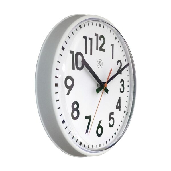 NeXtime Peter Silent Movement Plastic Wall Clock 26x26cm White