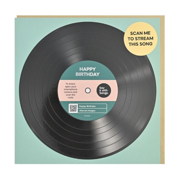 Say It With Songs Greeting Card Happy Birthday Altered Images 16.5x16.4cm