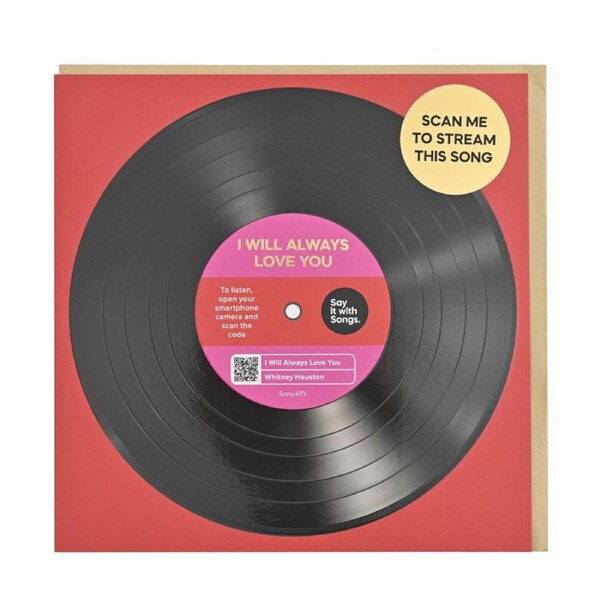 Say It With Songs Greeting Card I Will Always Love You Whitney Houston