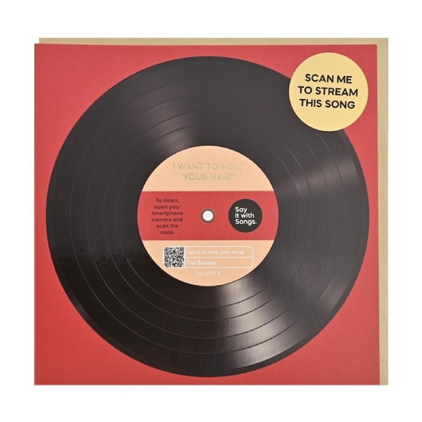 Say It With Songs Greeting Card I Want To Hold Your Hand The Beatles 16.5x16.4cm