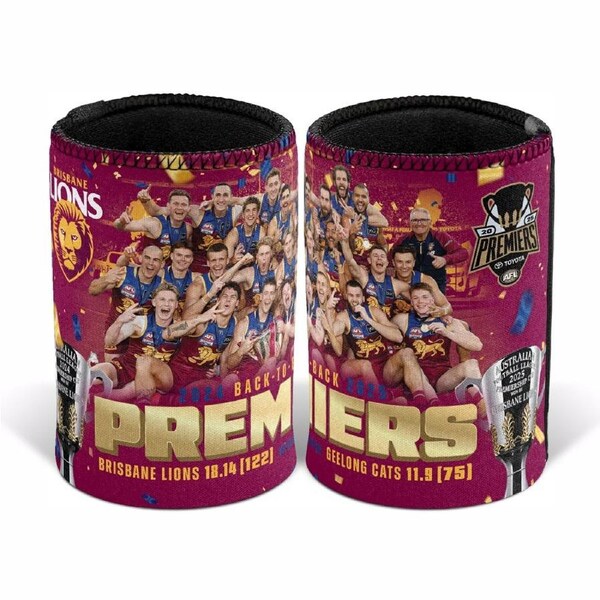 Brisbane Lions AFL 2025 Grand Final Premiers Can Cooler Team Photo