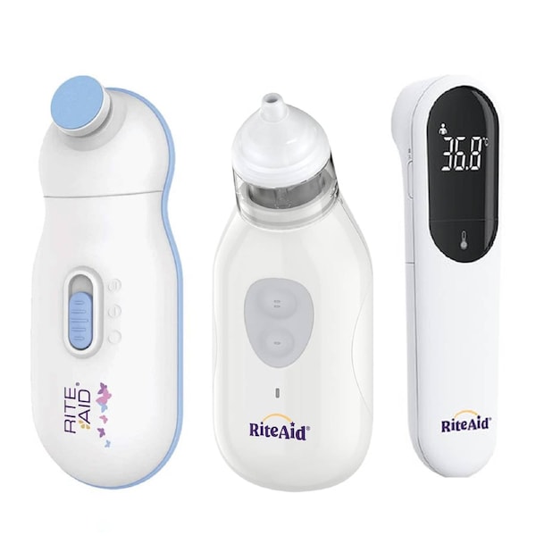 Rite Aid Baby Electric Nail File & Nasal Aspirator & Infrared Thermometer Set