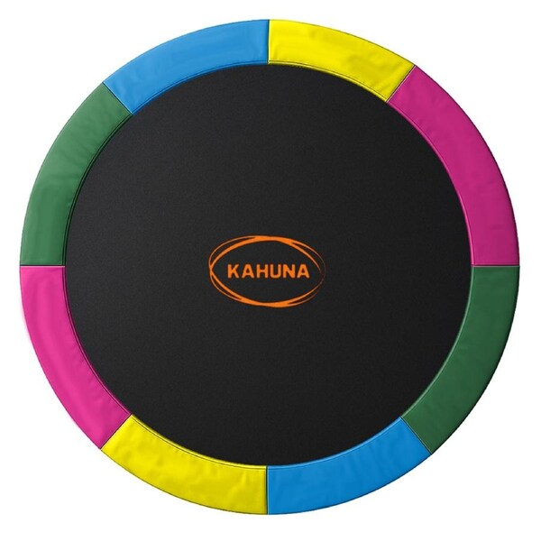 Kahuna 12ft Replacement Trampoline Safety Pad Cover and Jumping Spring Mat in Rainbow