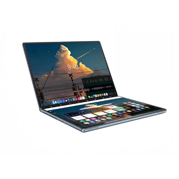 Dual Screen Laptop - 14inch 2-in-1 Foldable Computer with Dual 2.5K Touchscreens