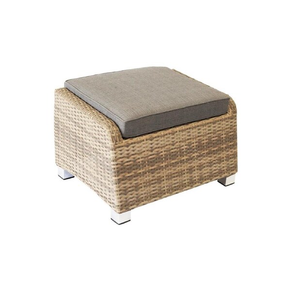 FurnitureOkay Positano Wicker Outdoor Ottoman