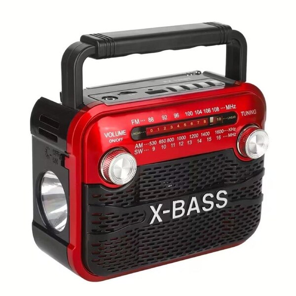 Portable FM Radio with Flashlight