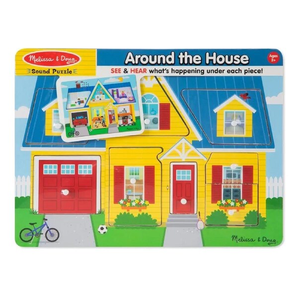 Melissa & Doug Around the House Sound Puzzle - 8 Pieces