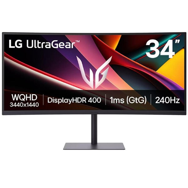 LG UltraGear 34in WQHD VA 240Hz FreeSync Premium Curved Gaming Monitor (34G630A-B)