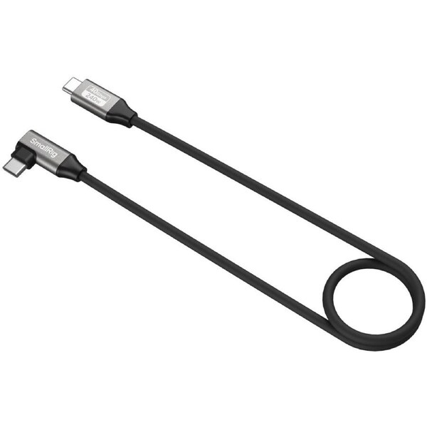 SmallRig USB-C Data Cable (Straight to Angled, 60cm / 23.6in) (40Gbps + 240W + 8K)