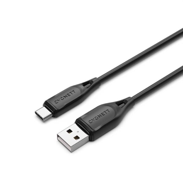 [CY4689PCUSA] Cygnett Essentials (Gen 2) 2m USB-C to USB-A Cable - Black