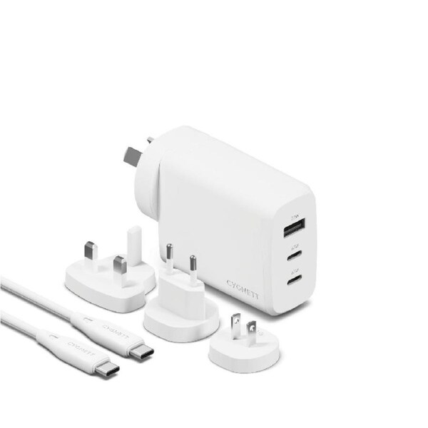 [CY4771PDWCH] Cygnett Voyager 67W Multi-Port GaN Travel Wall Charger White