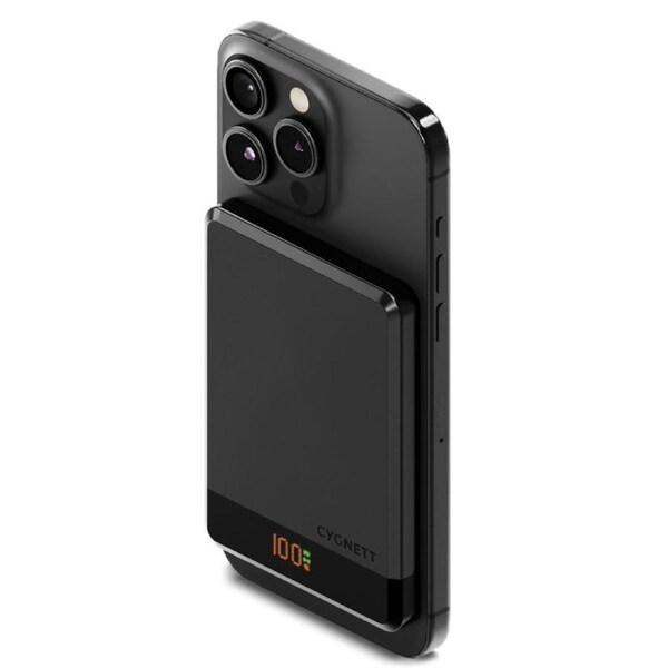 [CY5092PBCHE] Cygnett MagSlim 5k Magnetic Wireless Power Bank - Black