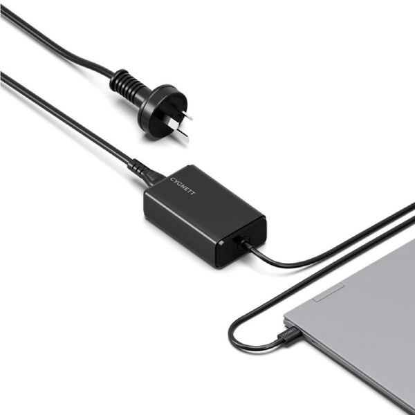 Cygnett PowerMaxx 65W USB-C GaN Laptop Charger Black [CY5071PDWCH]
