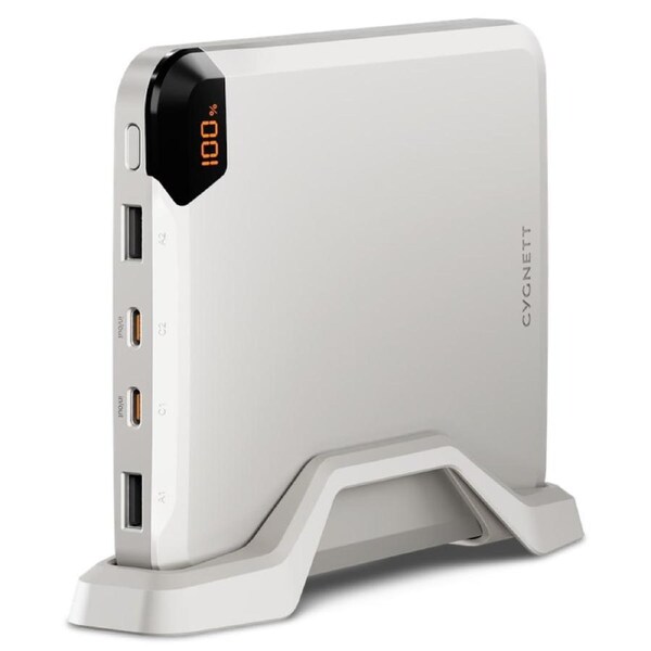 Cygnett VertPWR 100W Laptop Power Bank 25K + Stand - Champagne [CY5129PBCHE]