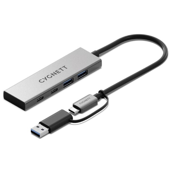 [CY5389CYHUB] Cygnett Unite 4-in-1 USB-C to USB-C & USB-A Hub