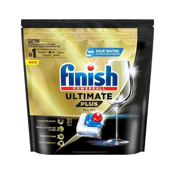 Finish Ultimate Plus Dishwasher Tablets - 31 Tabs