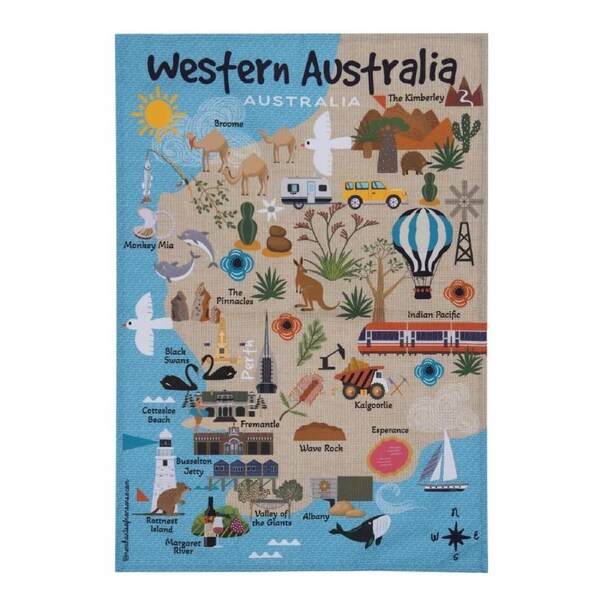Ashdene Land Down Under Kitchen Towel