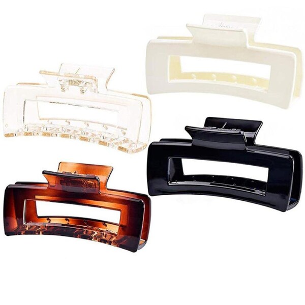 Nevenka 4 Pcs Hair Claw Clips for Thick Hair Strong Hold Perfect for Women-8.5CM