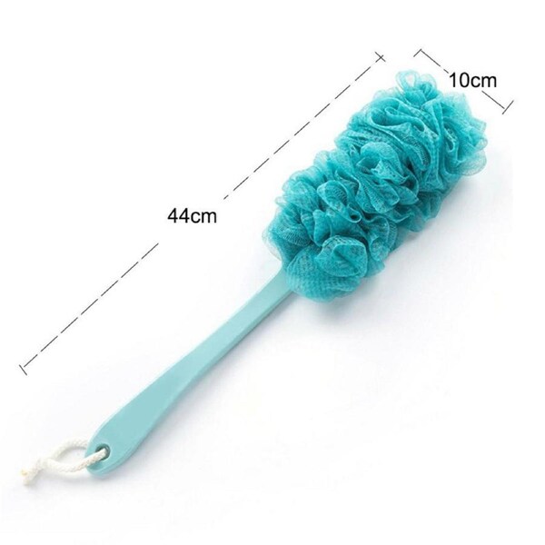 Nevenka 3 Pack Back Scrubber for Shower Long Handle Soft Nylon Mesh Bath Ball