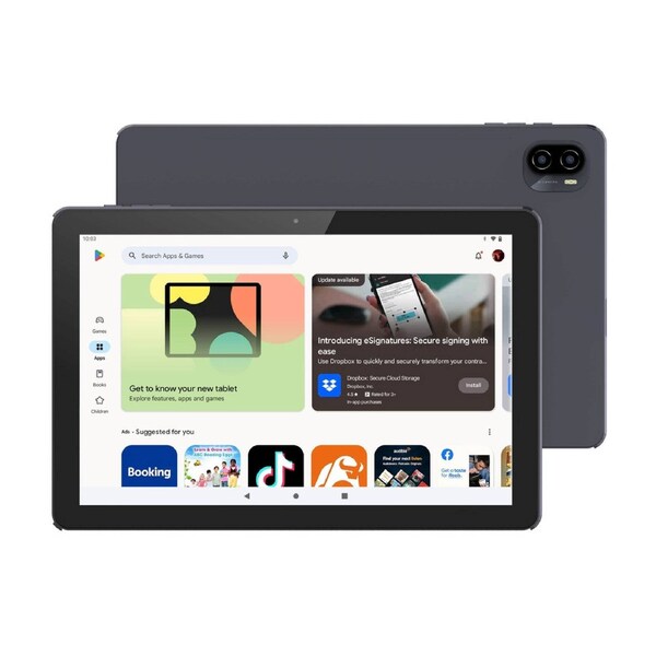 Laser 10 inch 4G Tablet + Earbuds and Case, Android 13, HD IPS