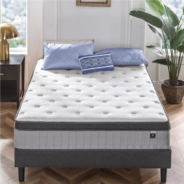 Zinus 30cm Luxury Medium Pocket Spring Mattress Queen
