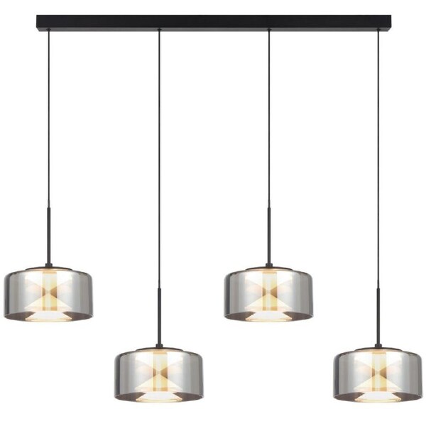 Cedro Modern Pendant Hanging Lamp Light Metal Aluminium Glass Acrylic Black Sand