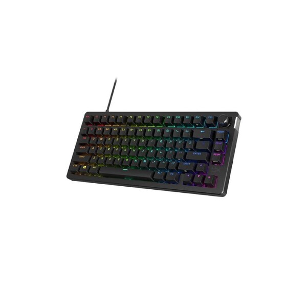 HyperX Alloy Rise 75 Hot-Swappable 75% Wired Mechanical Gaming Keyboard, Linear Switches (Black)