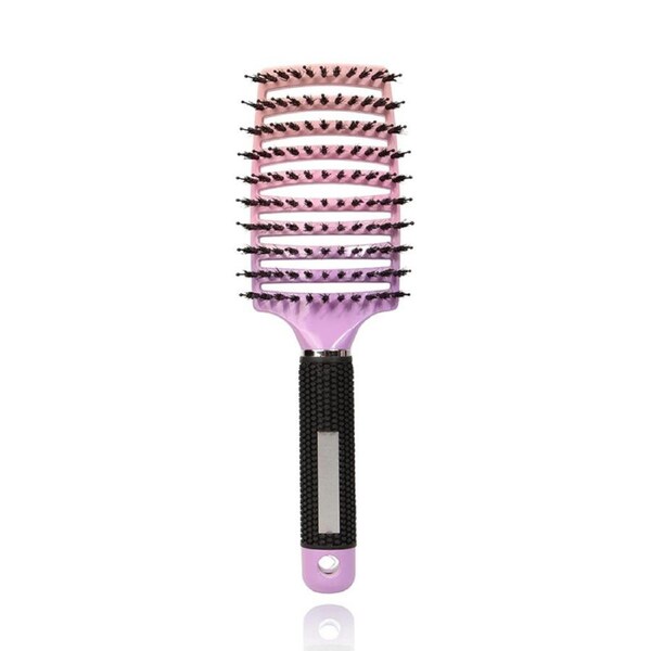 Nevenka Hair Detangling Brush Fast Drying Styling Massage Hairbrush for Long Thick Curly Tangled Hair-GradientPink