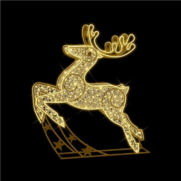 Elegant Leaping Reindeer 180cm Rope Light Motif