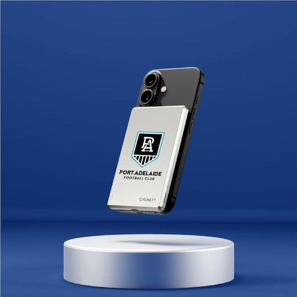 Cygnett 5000mAh Slim Magnetic Power Bank - AFL (Port Adelaide Power)