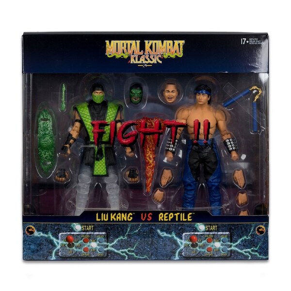 Mortal Kombat Klassic Liu Kang vs Reptile 7 inch Action Figure 2 Pack