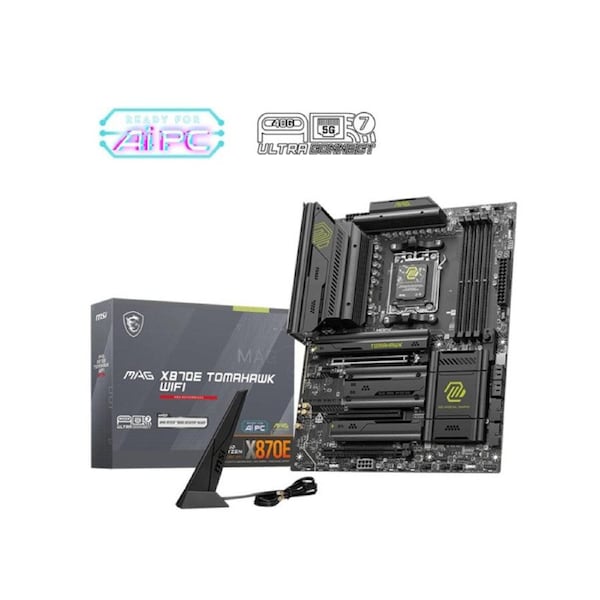 MSI MAG X870E TOMAHAWK WIFI: AM5, Ryzen 9000/8000/7000, DDR5-8400+, PCIe 5.0, Gen5 M.2, USB-C 40Gbps, Wi-Fi 7, BT 5.4, 5G LAN, HDMI 8K, Audio Boost 5