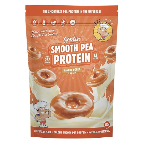 Macro Mike Golden Smooth Pea Protein Vanilla Donut 455g