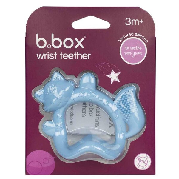 B.Box Wrist Teether Lullaby Blue