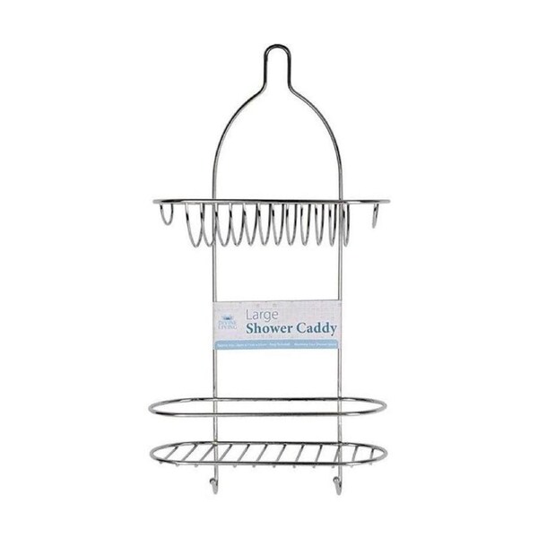 Divine Living Shower Caddy Chrome Storage Organiser 26x11x51cm Silver