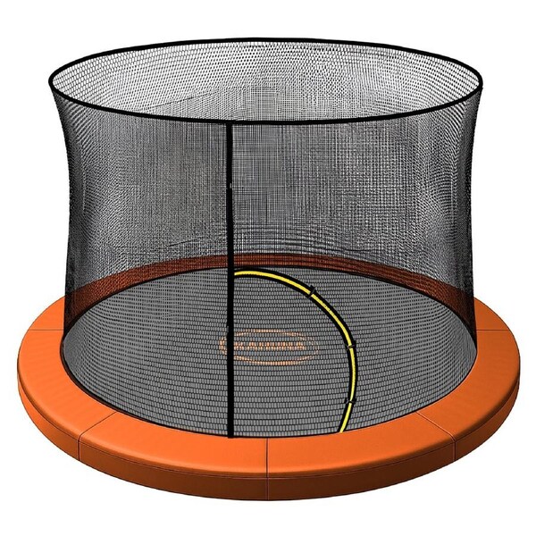 Kahuna 8ft Trampoline Pad and Net Orange
