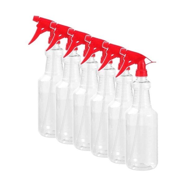6PK Boxsweden Prime Multipurpose Clear Trigger Spray Bottle 1L Assorted
