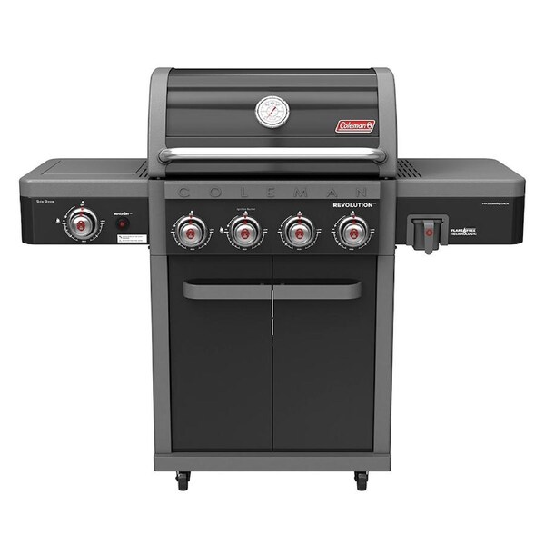 Coleman Revolution 4 Burner BBQ w/Side Burner Black Gloss