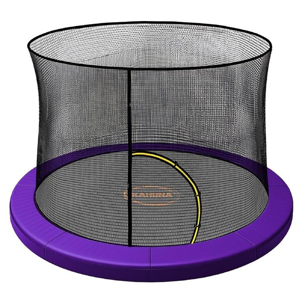 Kahuna 10ft Trampoline Pad and Net in Purple