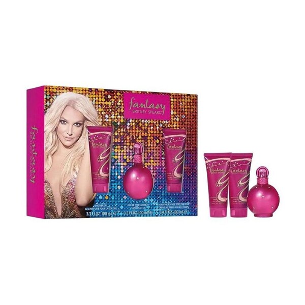 3pc Britney Spears Fantasy 100ml Each- Women EDP Body Souffle Shower Gel